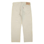 LEVI'S 501 Mens Jeans Beige Regular Straight Denim W34 L26 Button Cotton Blend