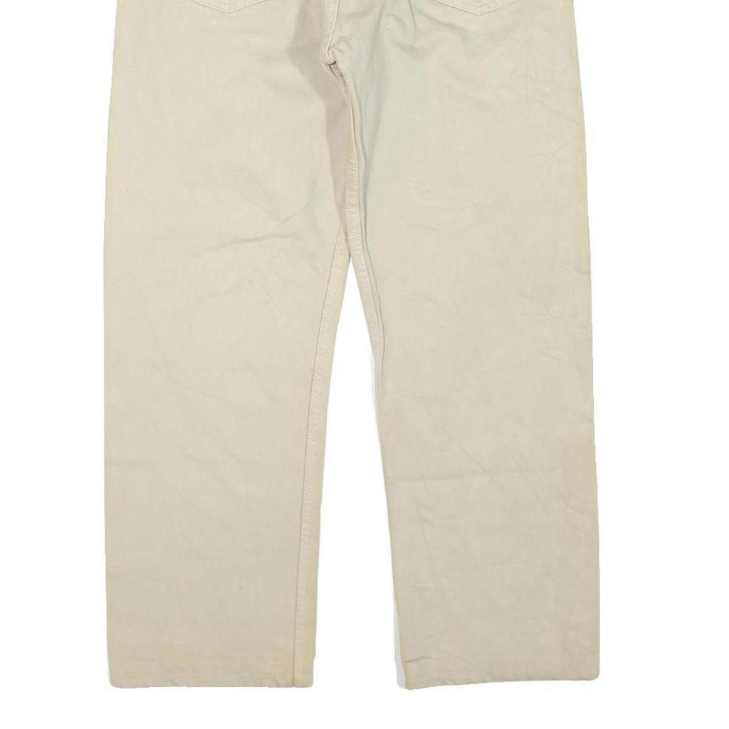 LEVI'S 501 Mens Jeans Beige Regular Straight Denim W34 L26 Button Cotton Blend