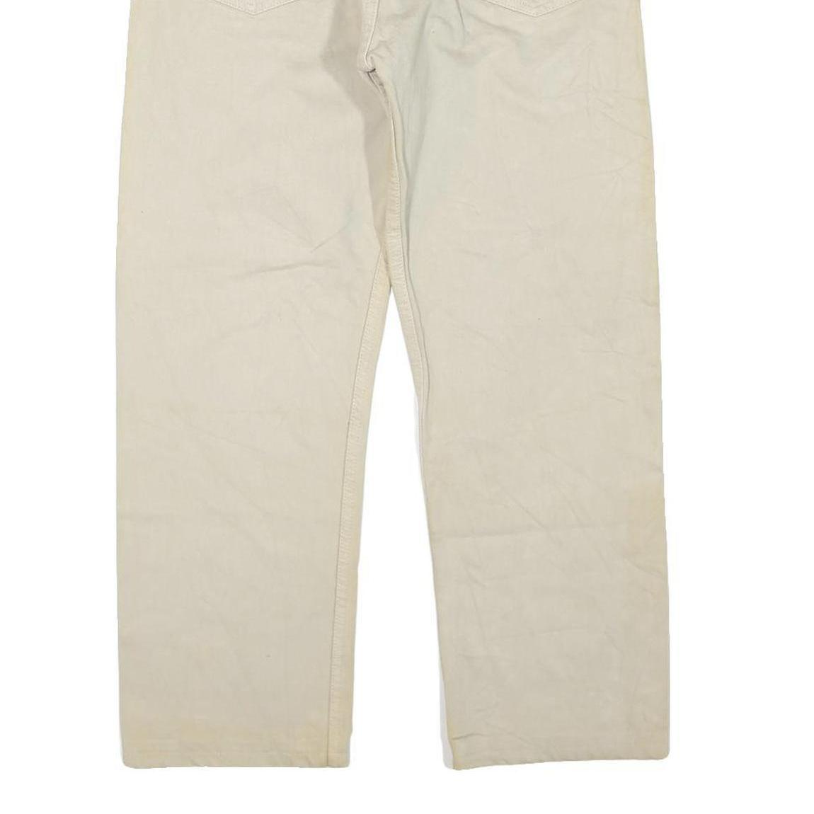 LEVI'S 501 Mens Jeans Beige Regular Straight Denim W34 L26 Button Cotton Blend