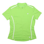 PEARL IZUMI Womens Green & White Cycling T-Shirt XL Short Sleeve 1/4 Zip