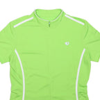 PEARL IZUMI Womens Green & White Cycling T-Shirt XL Short Sleeve 1/4 Zip