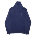 CHAPS Mens Jumper Blue High Neck Tight Knit L