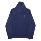 CHAPS Mens Jumper Blue High Neck Tight Knit L