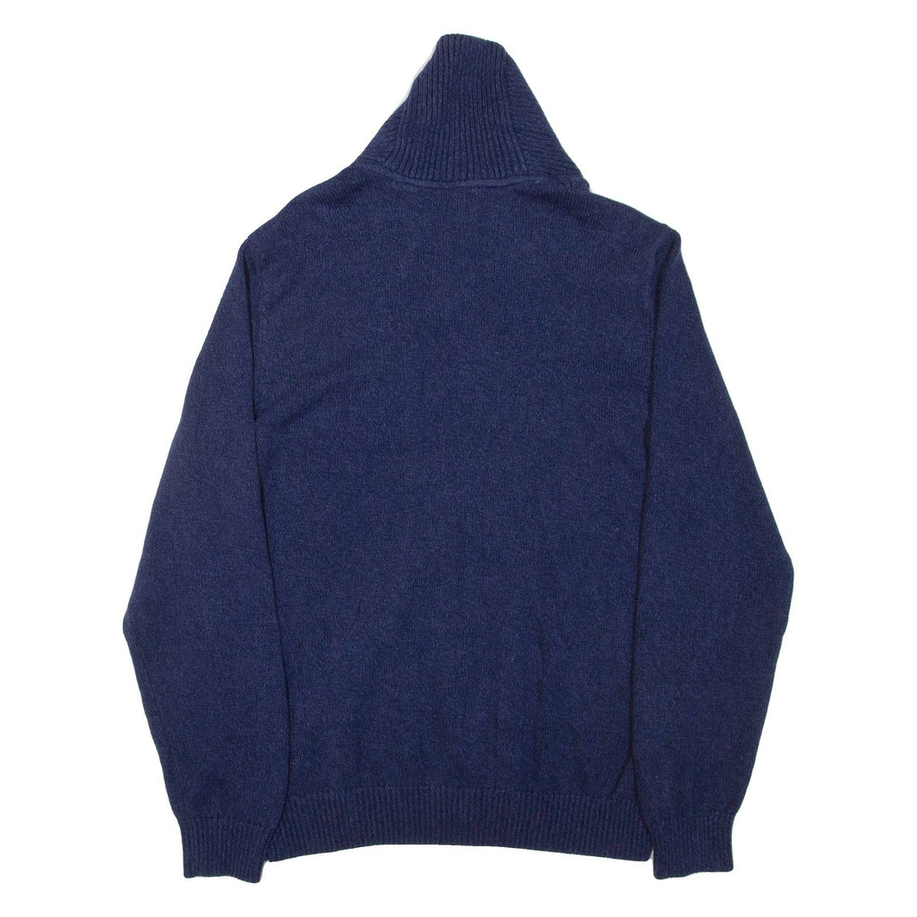 CHAPS Mens Jumper Blue High Neck Tight Knit L