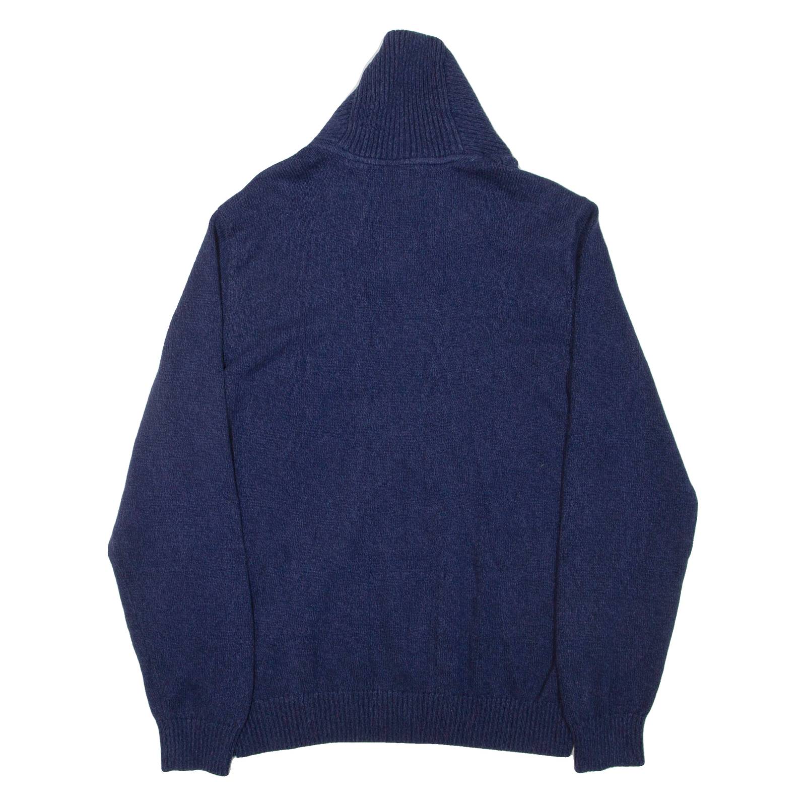 CHAPS Mens Jumper Blue High Neck Tight Knit L