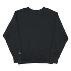 CHAMPION Mens Black Cotton Blend Crew Neck M Sweatshirt Classic Logo Pullover