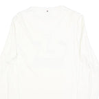 PRETTY GREEN Mens White Long Sleeve Crew Neck Graphic T-Shirt S Cotton Blend