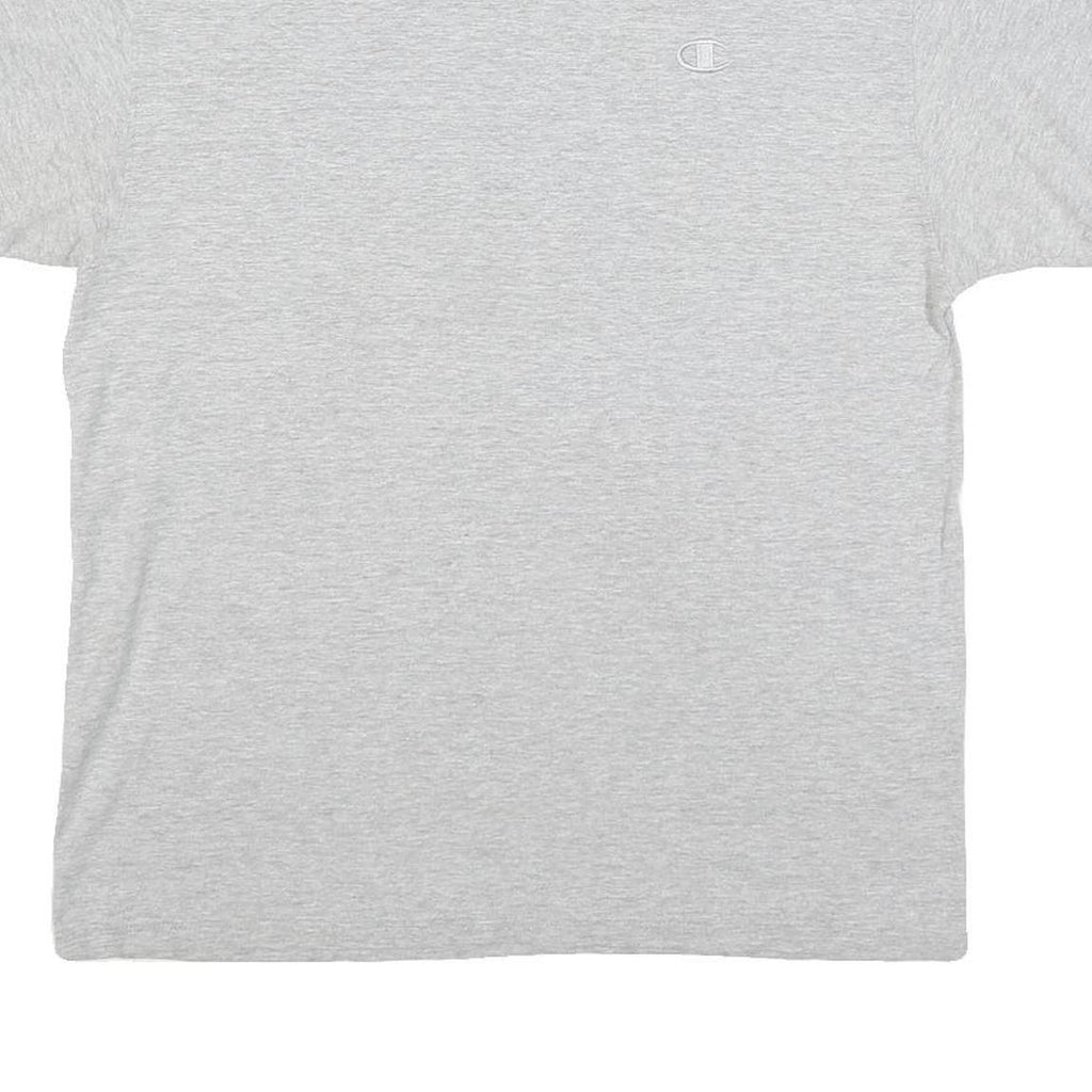 CHAMPION Mens Grey Crew Neck T-Shirt L Cotton Blend Casual Short Sleeve