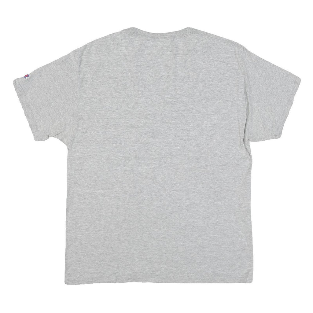 CHAMPION Mens Grey Crew Neck T-Shirt L Cotton Blend Casual Short Sleeve