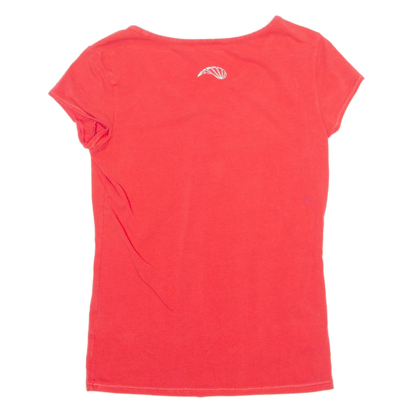 ADIDAS Womens T-Shirt Red UK 12