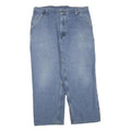 CARHARTT Mens Regular Fit Cotton Blend Denim Jeans Light Blue W38 L26 Workwear