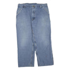 CARHARTT Mens Regular Fit Cotton Blend Denim Jeans Light Blue W38 L26 Workwear
