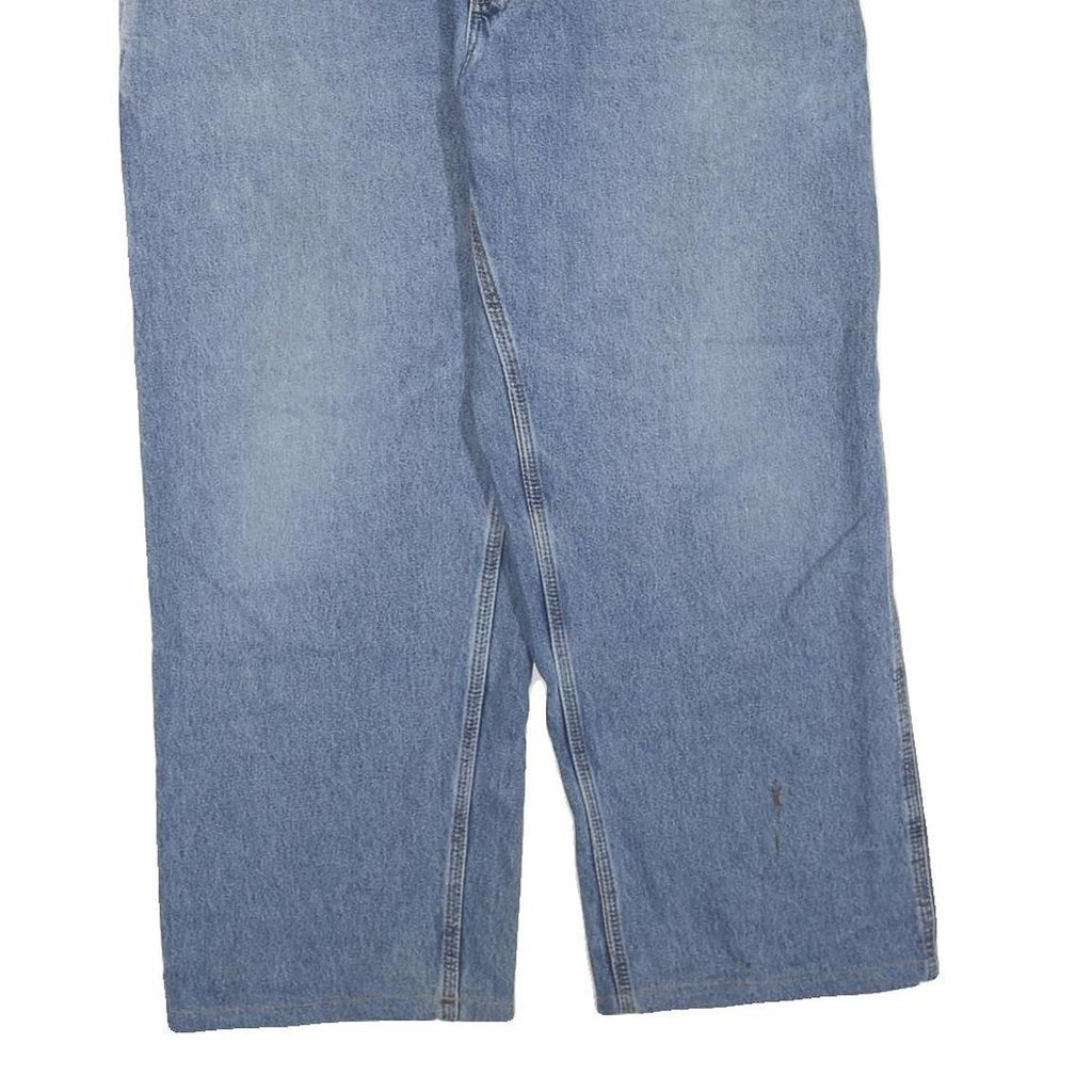 CARHARTT Mens Regular Fit Cotton Blend Denim Jeans Light Blue W38 L26 Workwear