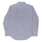 LAUREN RALPH LAUREN Mens Blue & White Stripe Shirt XL Classic Cotton Blend