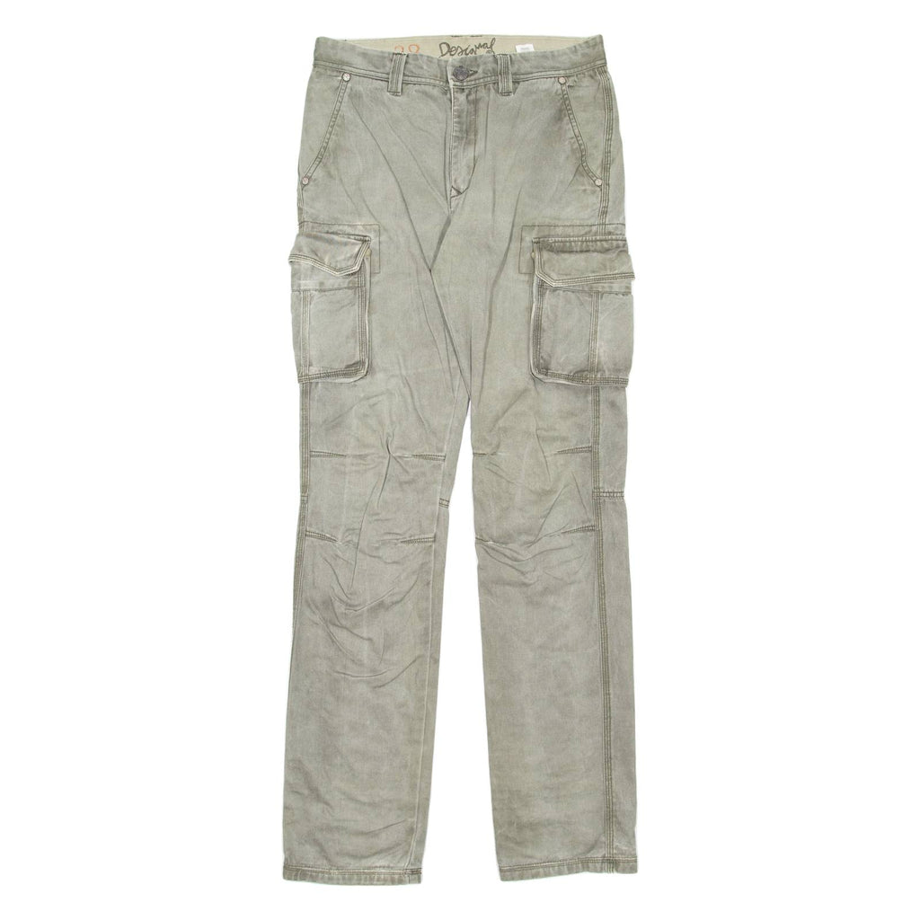 DESIGUAL Mens Trousers Grey Regular Straight W28 L35