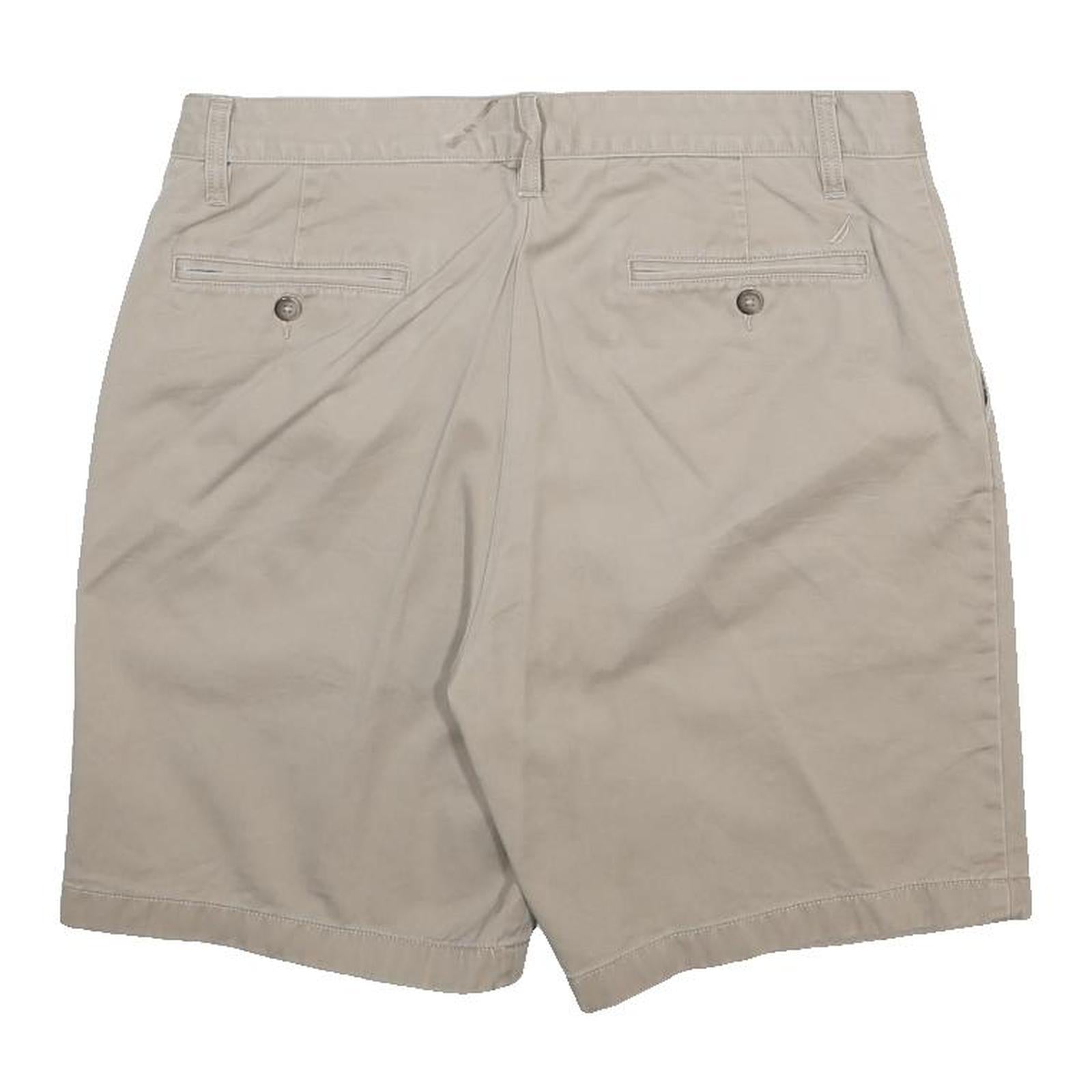 NAUTICA Mens Shorts Beige Casual Plain M W34 Cotton Relaxed Fit