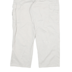 DICKIES Mens Cotton Blend White Relaxed Cargo Trousers W30 L28 Workwear Zip