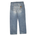 CARHARTT Mens Jeans Blue Regular Straight Denim W32 L28 Distressed Comfort