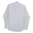 TOMMY HILFIGER Mens Blue & White Striped Shirt M Formal Button Closure Classic
