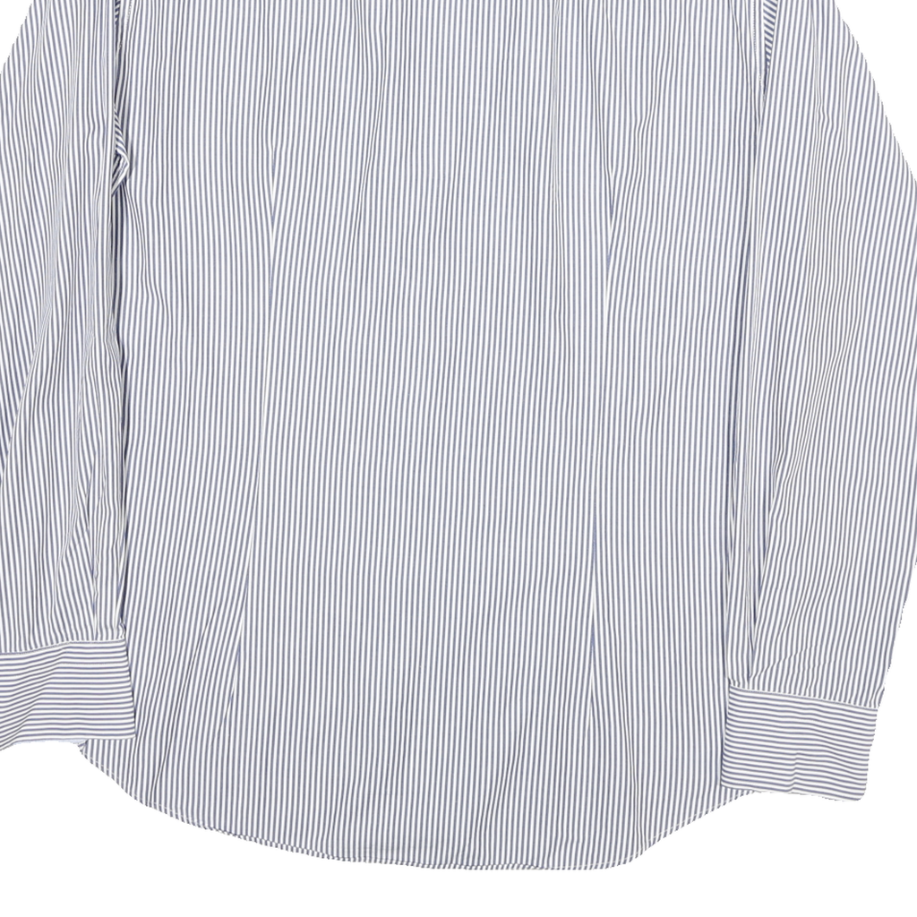 TOMMY HILFIGER Mens Blue & White Striped Shirt M Formal Button Closure Classic