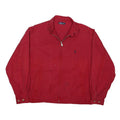 NAUTICA Mens Red Cotton Blend Jacket 2XL Zip Classic Casual Lightweight