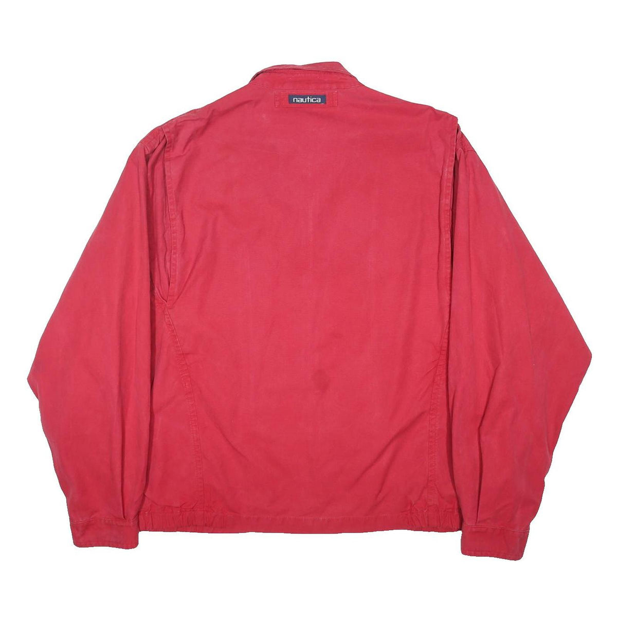 NAUTICA Mens Red Cotton Blend Jacket 2XL Zip Classic Casual Lightweight