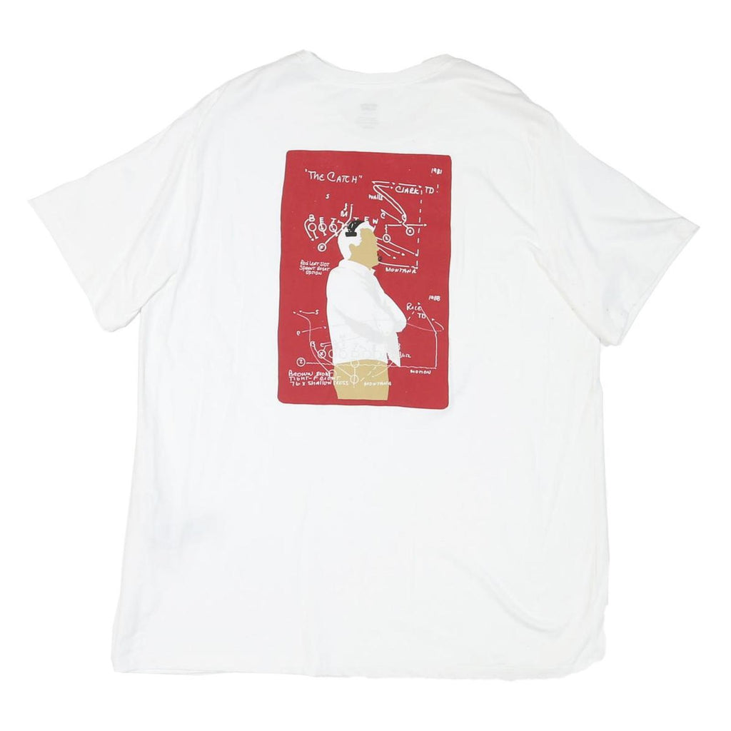 LEVI'S Mens White Graphic T-Shirt XL Short Sleeve Crew Neck Cotton Blend