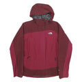 THE NORTH FACE Womens Maroon & Pink Outdoor Jacket S Polyester Zip Hooded