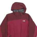 THE NORTH FACE Womens Maroon & Pink Outdoor Jacket S Polyester Zip Hooded