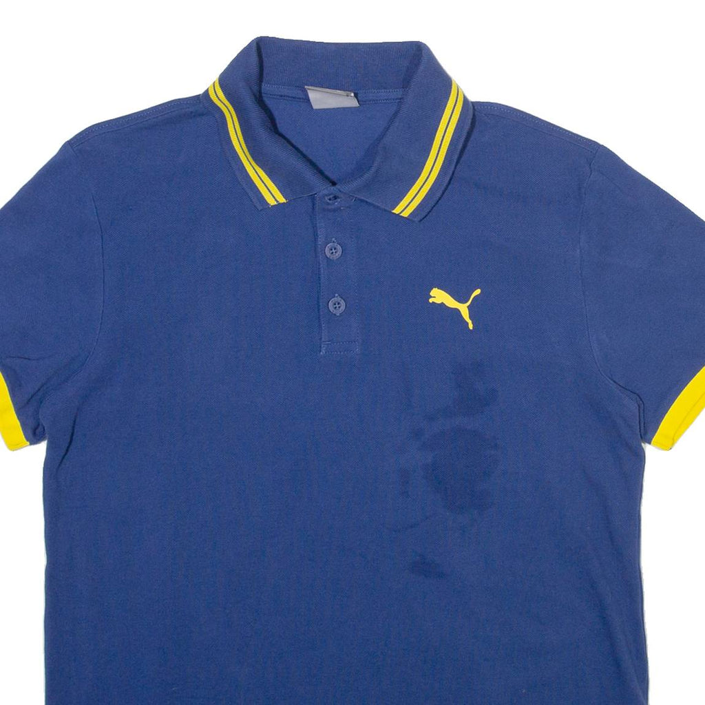 PUMA Mens Polo Shirt Blue M