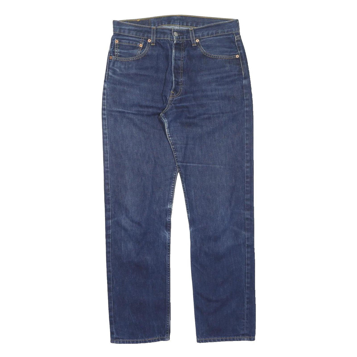 LEVI'S 501 Mens Jeans Blue Regular Straight Denim Medium W32 L32 Classic Fit