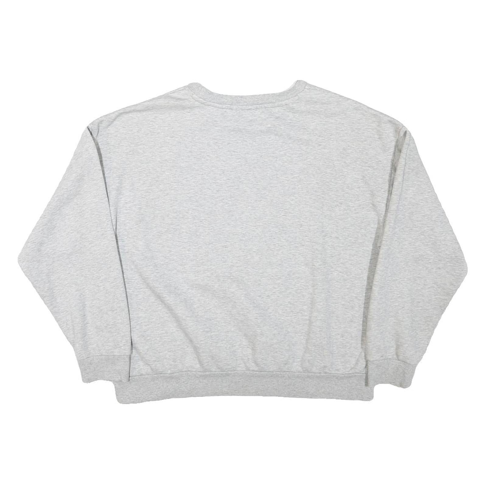 PUMA Womens Grey Sweatshirt Crew Neck XL Cotton Blend Logo Print Casual Pullover