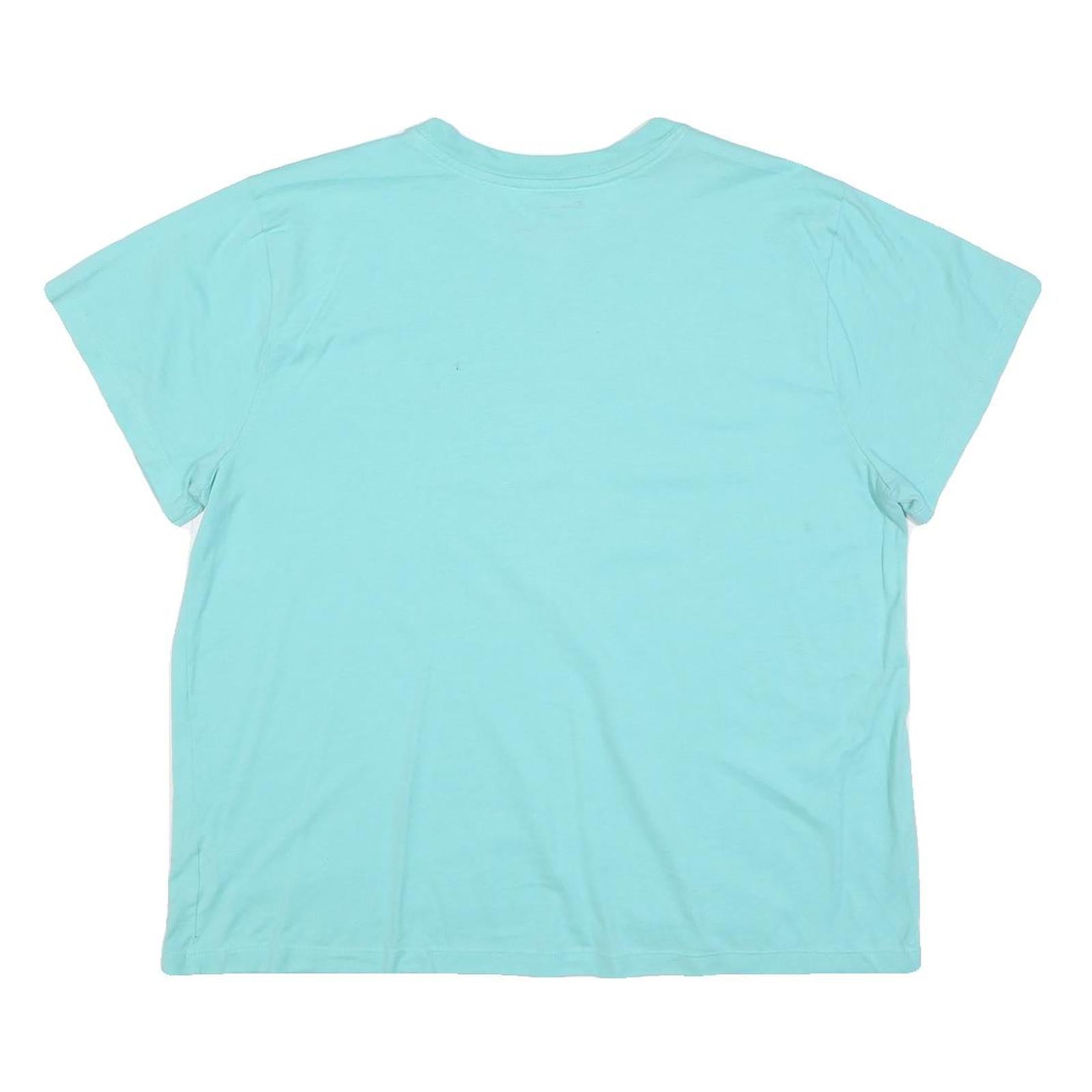 CHAMPION Womens Blue & Pink Graphic T-Shirt XL Short Sleeve Crew Neck Casual