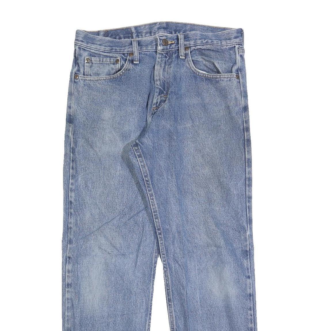 WRANGLER Mens Regular Blue Denim Rinse Jeans W34 L29 Classic Zip Closure Casual