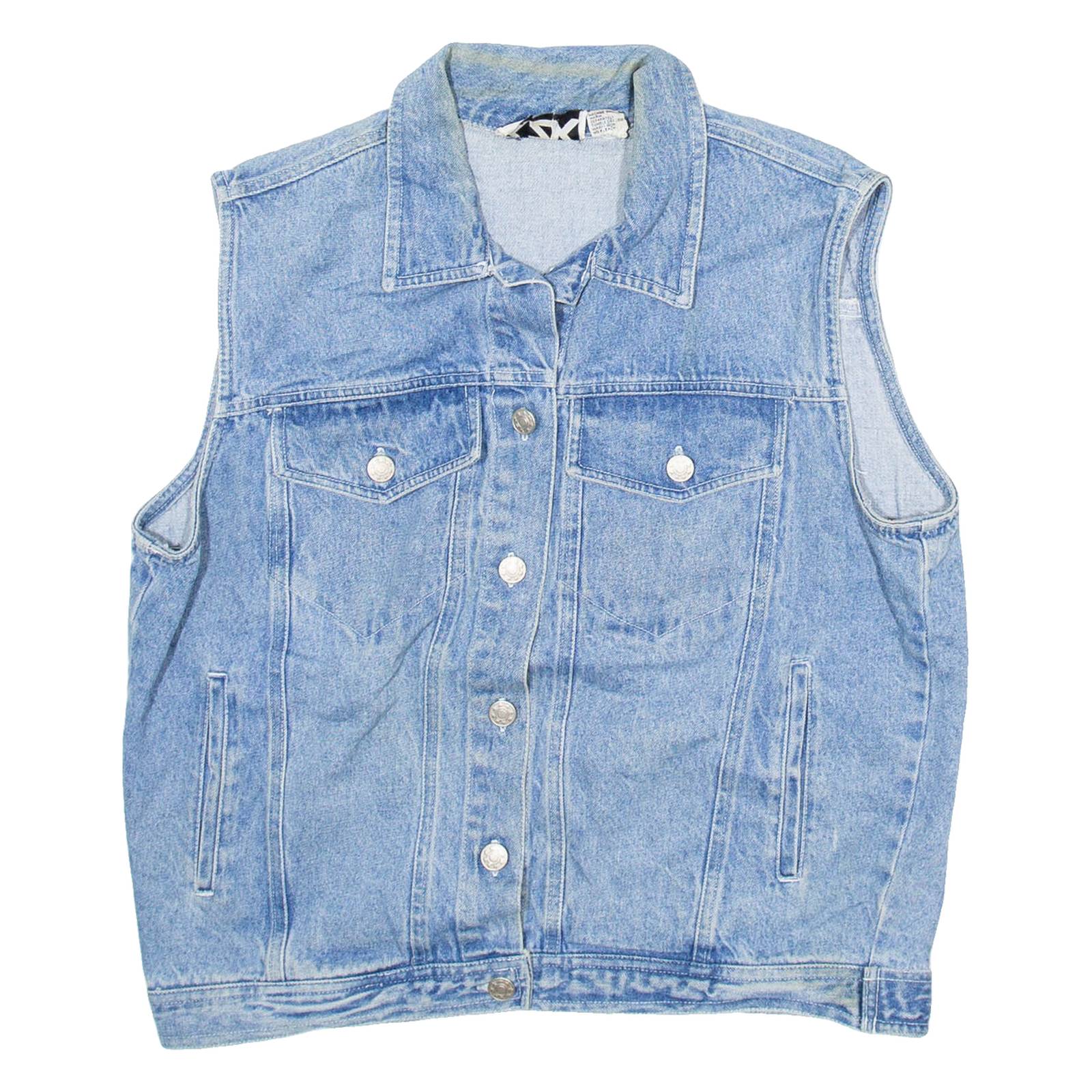 KZK Womens Denim Gilet Blue M
