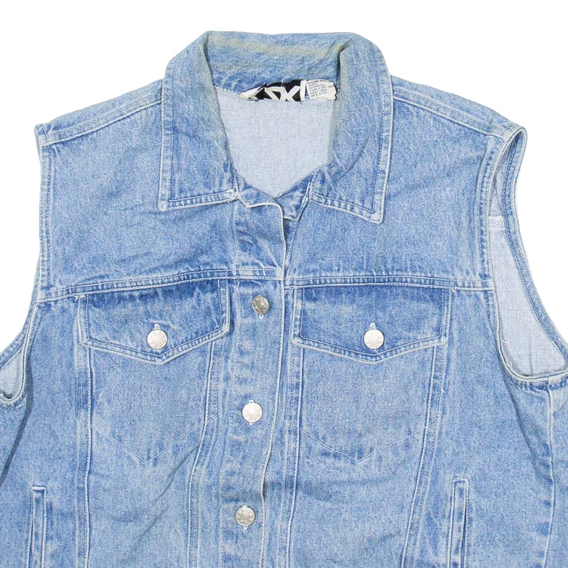 KZK Womens Denim Gilet Blue M