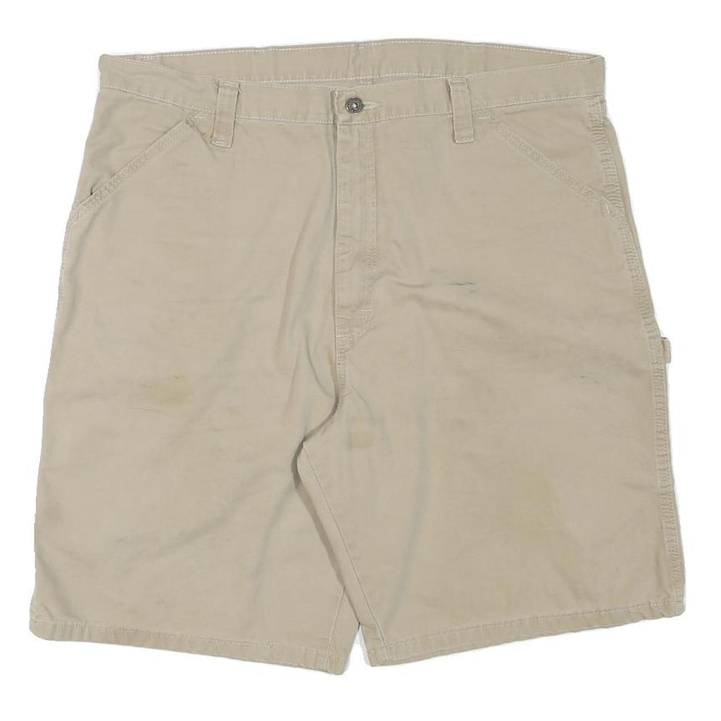 WRANGLER Mens Shorts Beige Casual 2XL W38 Cotton Blend Workwear Pockets