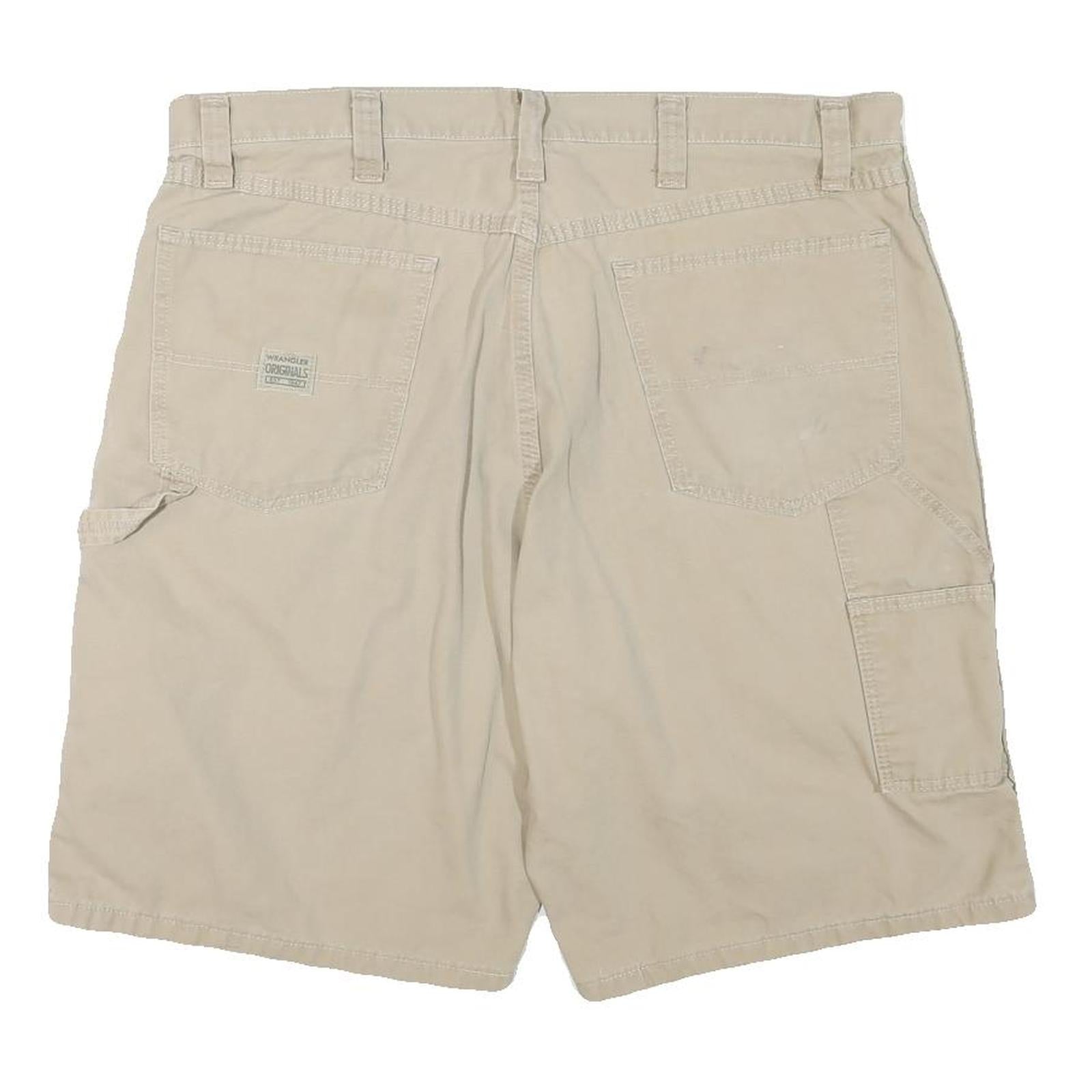 WRANGLER Mens Shorts Beige Casual 2XL W38 Cotton Blend Workwear Pockets