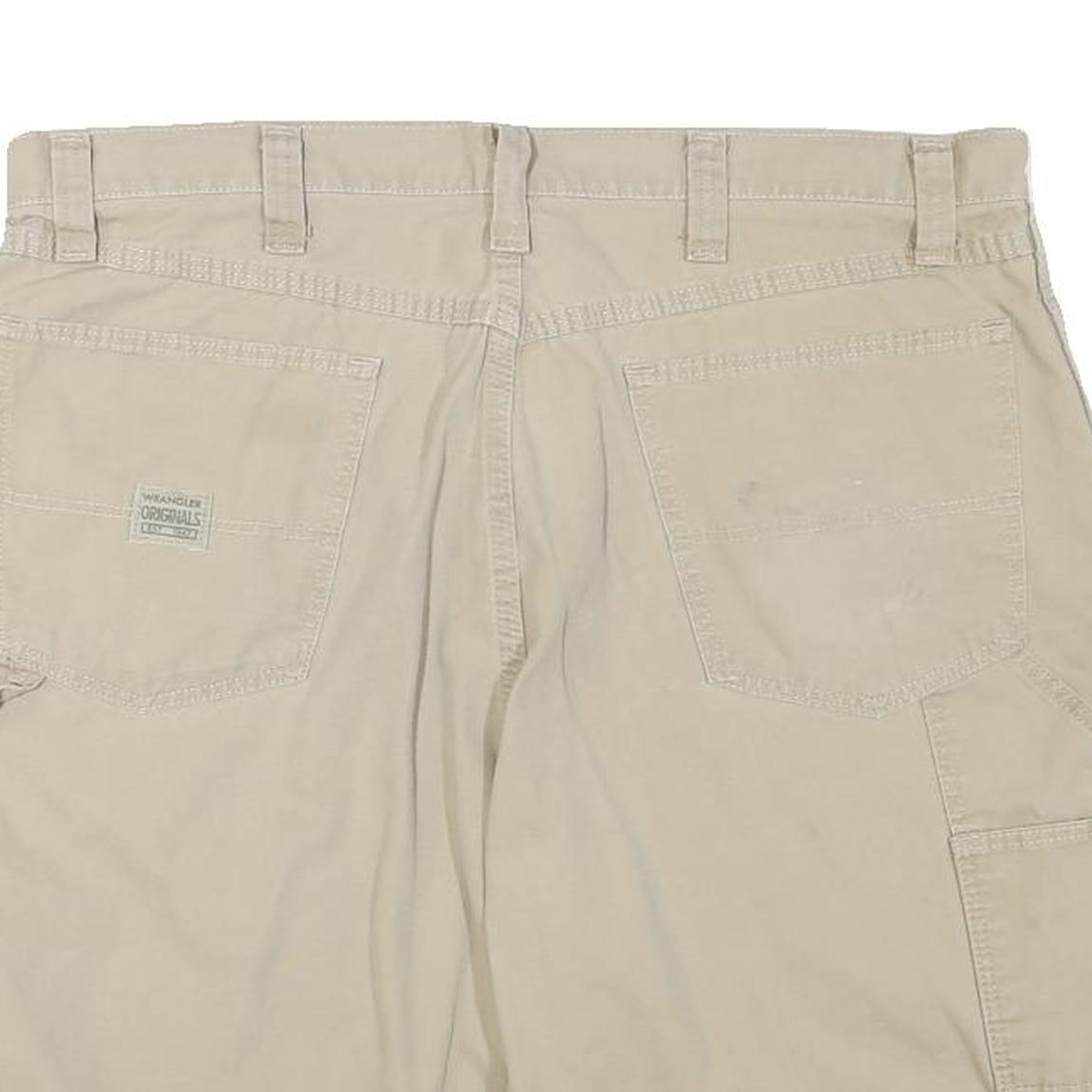 WRANGLER Mens Shorts Beige Casual 2XL W38 Cotton Blend Workwear Pockets