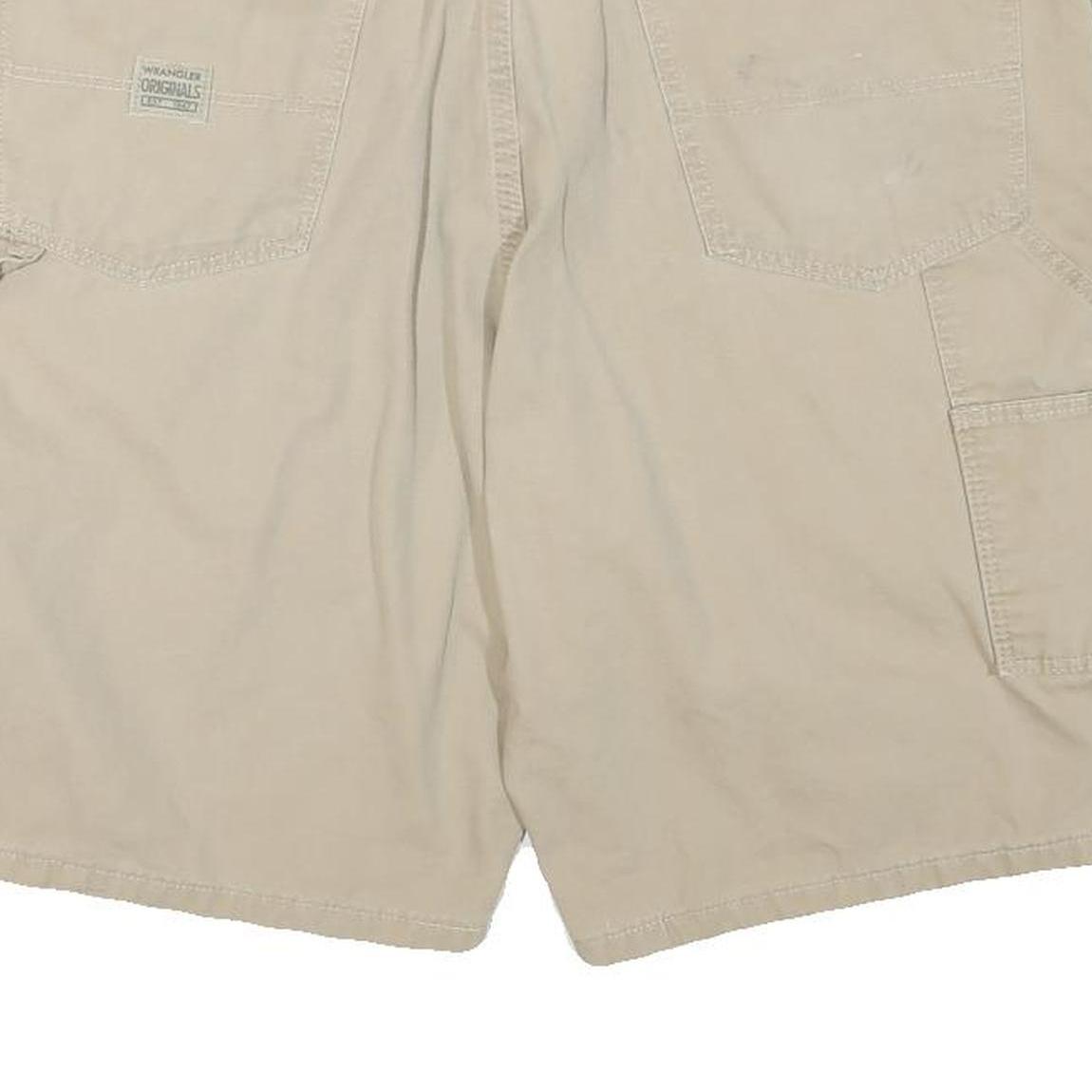 WRANGLER Mens Shorts Beige Casual 2XL W38 Cotton Blend Workwear Pockets