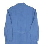 SANFOR Mens Blue Classic Cotton Jacket L Button Plain Lightweight Workwear