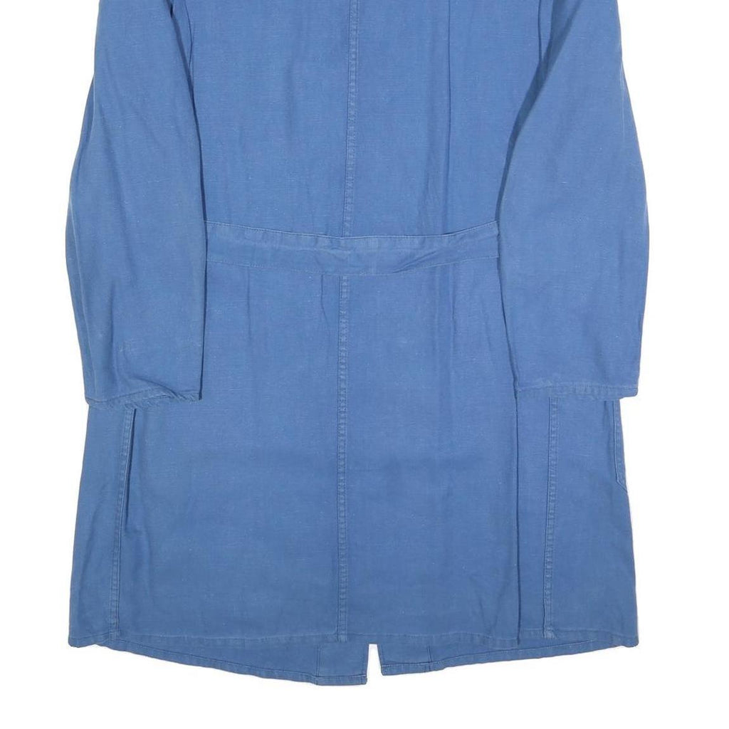 SANFOR Mens Blue Classic Cotton Jacket L Button Plain Lightweight Workwear