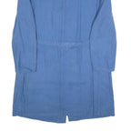 SANFOR Mens Blue Classic Cotton Jacket L Button Plain Lightweight Workwear