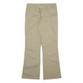 DICKIES Womens Trousers Beige Slim Bootcut W32 L31