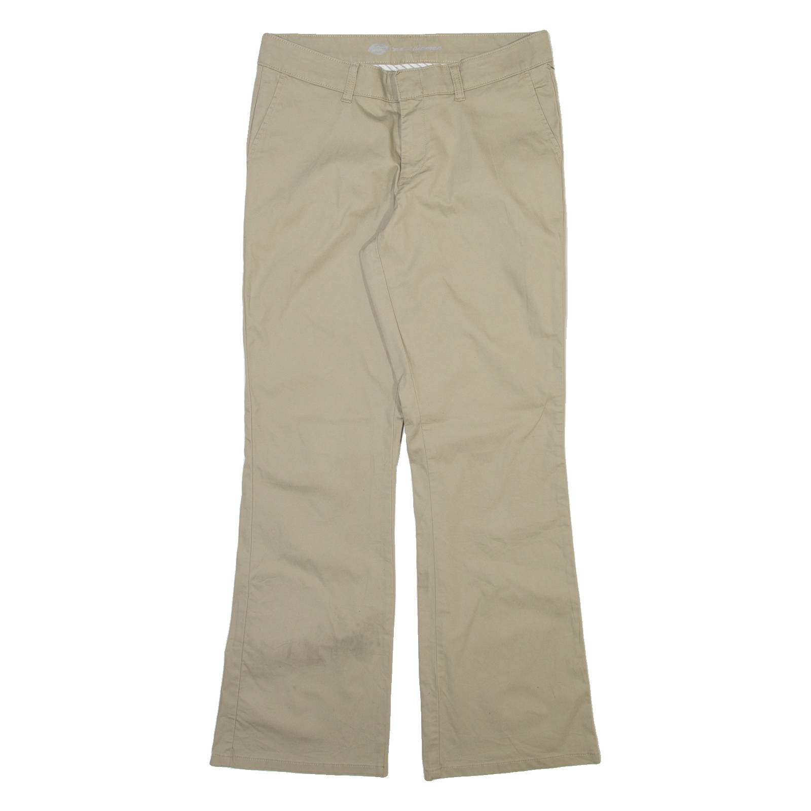 DICKIES Womens Trousers Beige Slim Bootcut W32 L31
