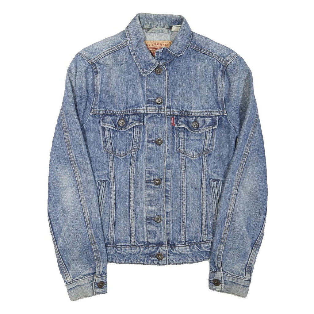 LEVI'S Mens Blue Denim Jacket XS Cotton Blend Classic Button Closure Stylish