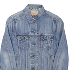 LEVI'S Mens Blue Denim Jacket XS Cotton Blend Classic Button Closure Stylish