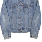 LEVI'S Mens Blue Denim Jacket XS Cotton Blend Classic Button Closure Stylish