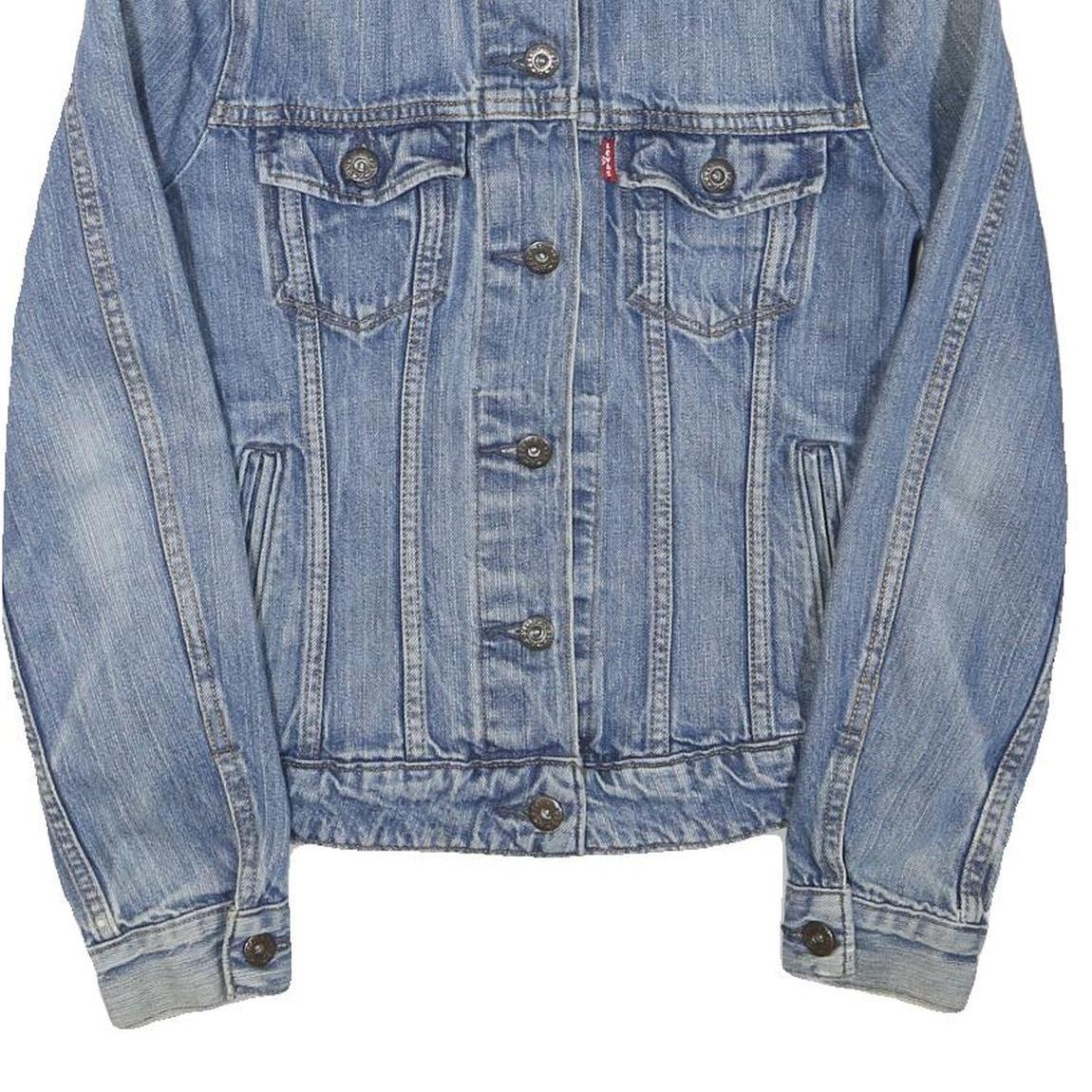 LEVI'S Mens Blue Denim Jacket XS Cotton Blend Classic Button Closure Stylish