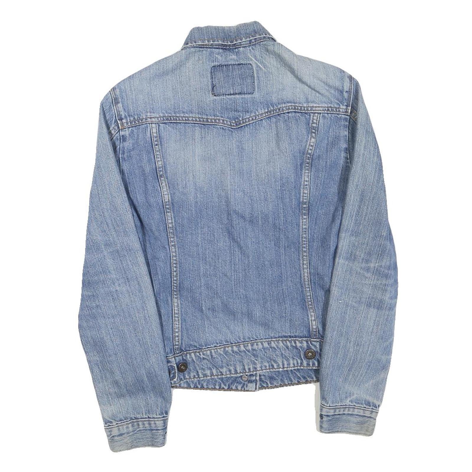 LEVI'S Mens Blue Denim Jacket XS Cotton Blend Classic Button Closure Stylish